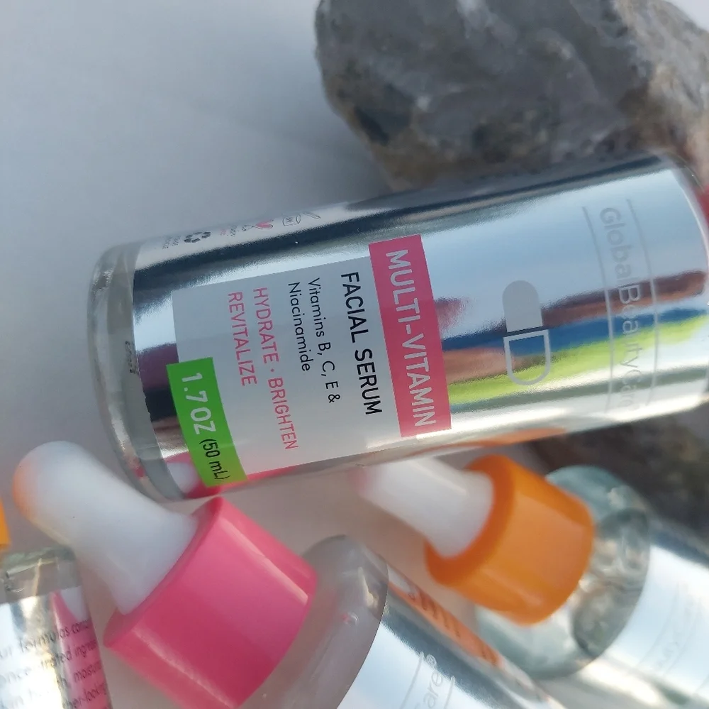 4 Facial Serum Multi Vitamin B C E Serums Anti Aging 1.7 Oz Global Beauty